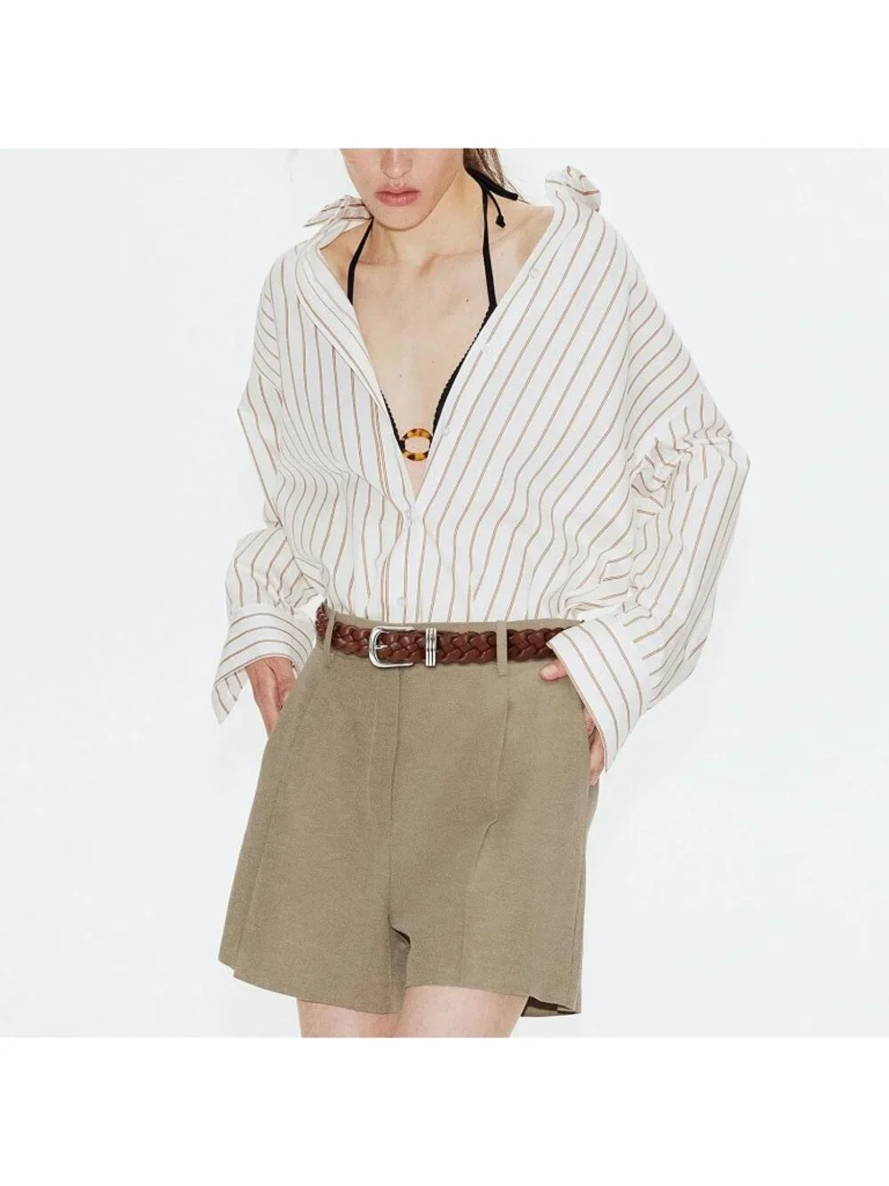 Women Pale Brown Leather Dress Belt For Jeans Pants Fashion With Silver Buckle